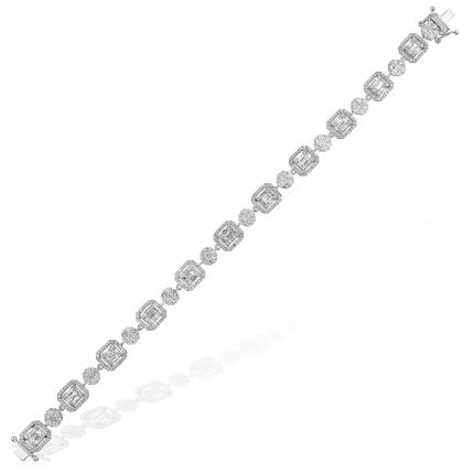 4.50ct. Pırlanta Baget Bileklik